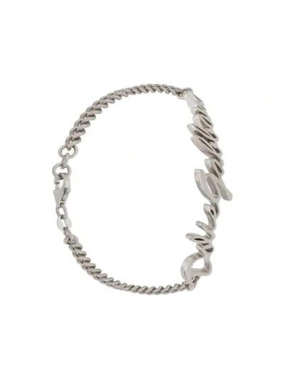 Dolce & Gabbana Logo Bracelet In Silver