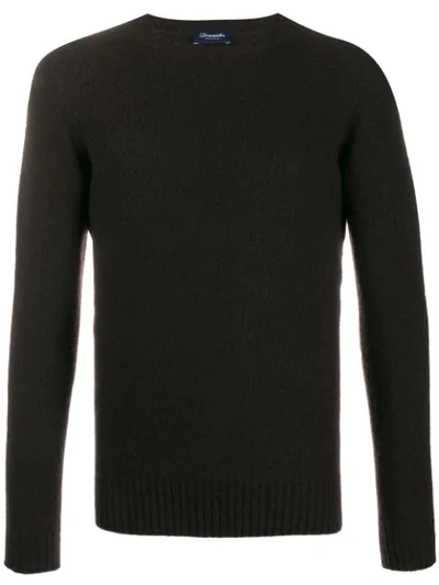 Drumohr Slim Fit Jumper In Brown