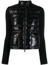 Moncler Panelled Padded Jacket In 999 Black