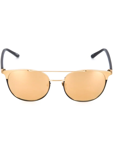 Linda Farrow Mirrored Sunglasses In Metallic