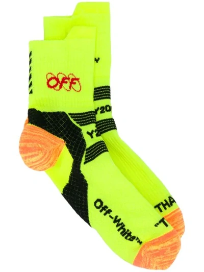 Off-white Industrial Y013 Ankle Socks In Yellow