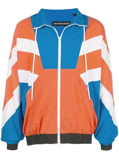 God's Masterful Children Superstar Striped Jacket In Orange