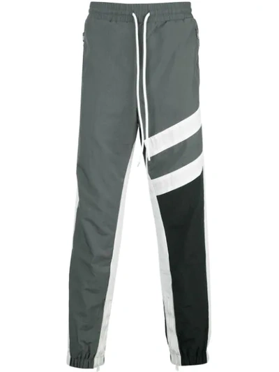 God's Masterful Children Striped Track Trousers In Grey