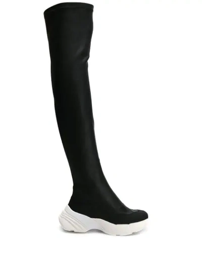 Pinko Thigh-high Boots In Black