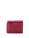 Acne Studios Trifold Card Wallet In Red