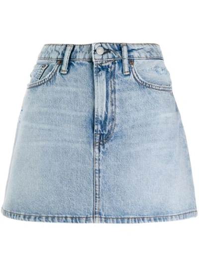 Acne Studios Denim Mini Skirt In Blue