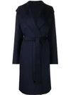 Joseph Belted Trench Coat In 0370  Navy