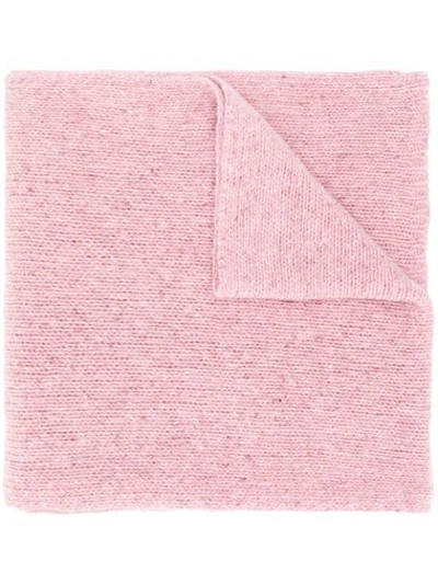 Joseph Tweed Knit Scarf In Pink