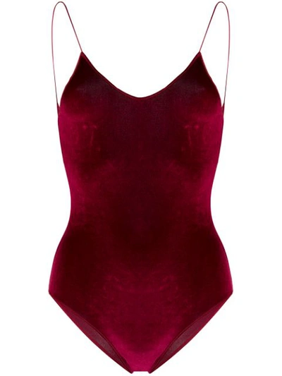 Oseree Low Back One-piece Swimsuit In Red