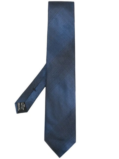 Tom Ford Gradient Patterned Tie In Blue