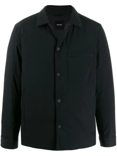 Theory Button-up Jacket In Black