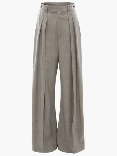 Jw Anderson High Waisted Wide Leg Trousers In Grey