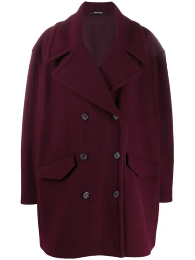 Maison Margiela Double-breasted Cape Coat In Red