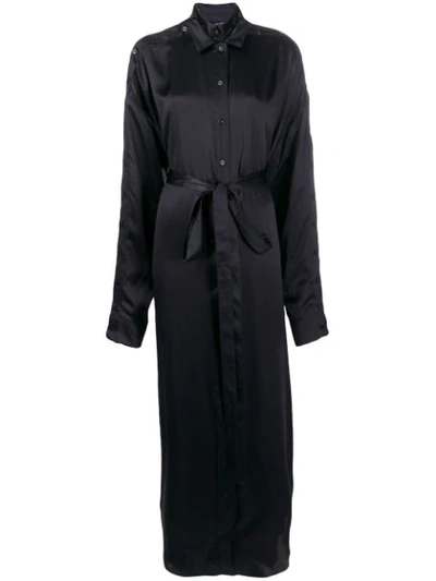 Y/project Tie Waist Shirt Dress In Black
