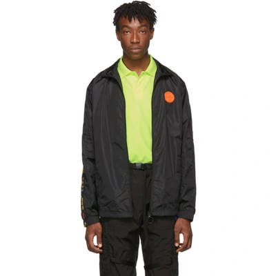 Off-white Industrial-tape Zipped Track Jacket In Black
