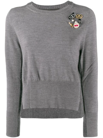 Marc Jacobs The Diy Wool Sweater In Grey