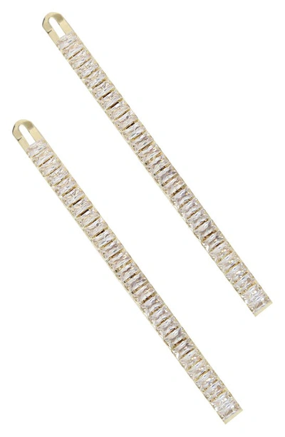 Ettika 2-pack Crystal Bobby Pins In Gold