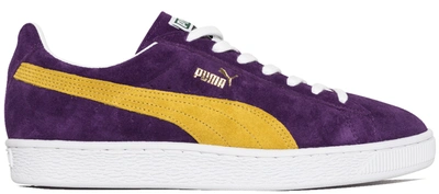 Pre-owned Puma  Suede Classic Collectors Lakers In Heliotrope/spectra Yellow