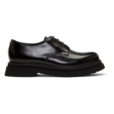 Prada Black Platform Lace-up Derbys | ModeSens