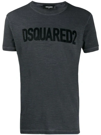 Dsquared2 Logo Print T-shirt In Grey