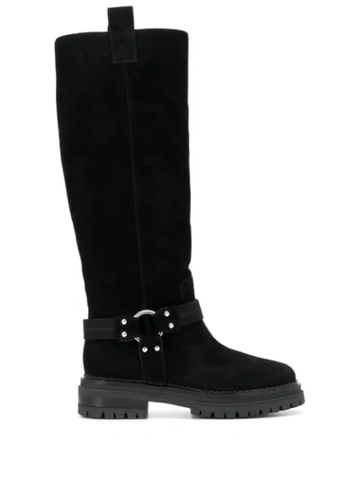 Sergio Rossi Motor Knee-high Boots In Black