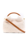 Elleme Baozi Shearling Shoulder Bag In White