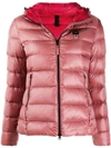 Blauer Hooded Down Jacket In Rosa