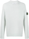 Stone Island Logo Patch Sweater In Blue