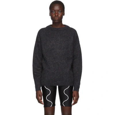Acne Studios Oversized Knit Sweater In Warm Charco