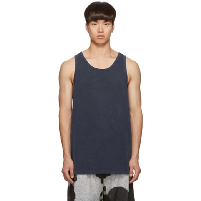 John Elliott Navy Rugby Tank Top In Cadet