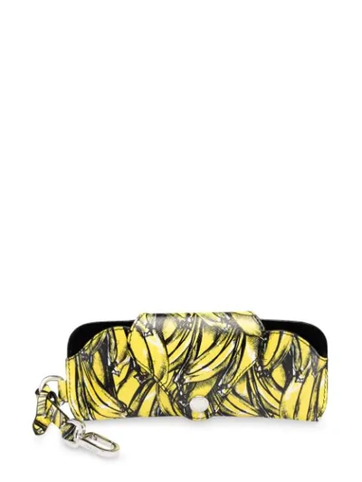 Prada Banana Print Eyewear Case In Yellow