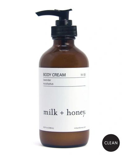 Milk + Honey Body Cream No.08 (lavender & Eucalyptus), 8 Oz. / 236ml