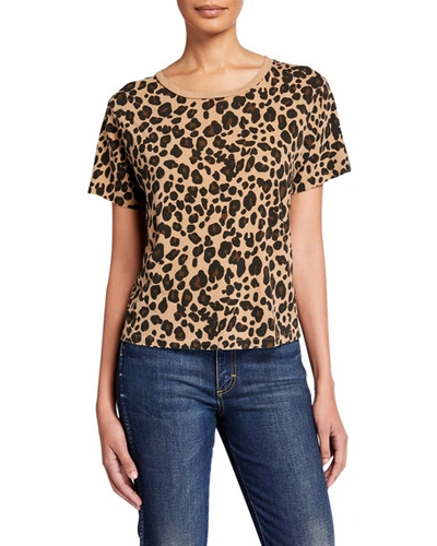 Amo Denim Leopard Short-sleeve Cotton Tee