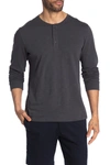 Vince Regular Fit Long Sleeve Henley Shirt In Slate