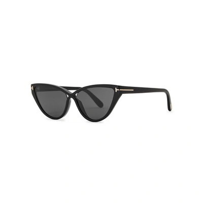 Tom Ford Charlie Black Cat-eye Sunglasses