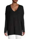 French Connection Women's Ribbed Longline Sweater In Black
