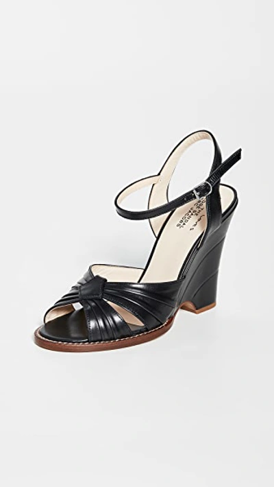 Marc Jacobs Women's Sofia Loves The Wedge Open-toe Sandals In Black