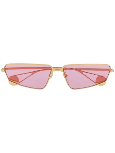 Gucci Rectangular Frame Sunglasses In Pink