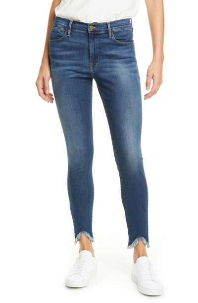 Frame Le High Waist Triangle Hem Ankle Skinny Jeans In Sulham