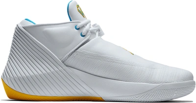 Pre-owned Jordan  Why Not Zer0.1 Low Ucla In White/blue Hero-amarillo