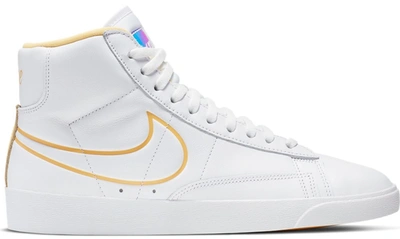 Pre-owned Nike Blazer Mid White Topaz Gold (women's) In White/topaz Gold-clear