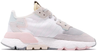 Pre-owned Adidas Originals Adidas Nite Jogger White Mint Pink (women's) In Cloud  White/clear Mint/icey Pink | ModeSens