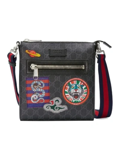 Gucci Night Courrier Gg Supreme Messenger In Black