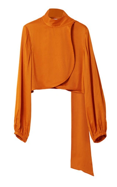 Rodebjer Azsia Tulip Wrap Jacket In Orange