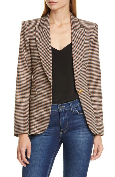 L Agence Chamberlain Houndstooth Single-button Blazer In Comey Houndstooth