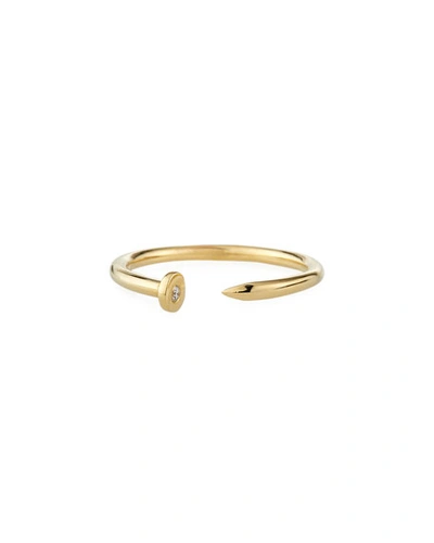 Sydney Evan 14k Yellow Gold Nail Ring W/ Diamond In Unassigned