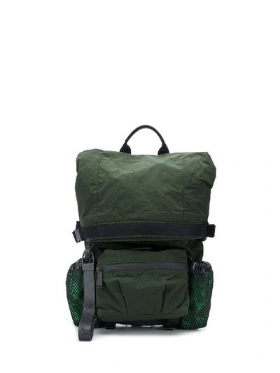 Bottega Veneta Men's Rolltop Nylon Backpack In Green
