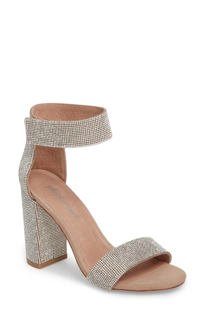 Jeffrey Campbell Lindsay Sandal In Nude Suede Champagne