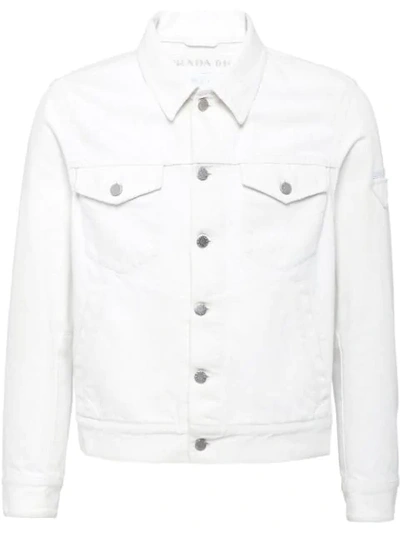 Prada Classic Denim Jacket In White