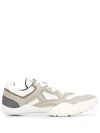 Acne Studios Suede And Mesh Sneakers In White